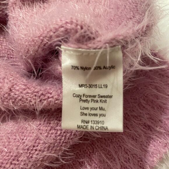 Show Me Your Mumu Cozy Forever Sweater in Pretty Pink Knit Medium - Picture 7 of 7